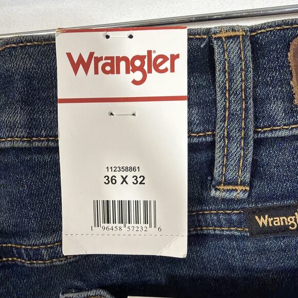 Wrangler Bootcut Denim Jean 36 X 32 Stretch Medium Wash Western Cowboy Rodeo NWT - Picture 4 of 8
